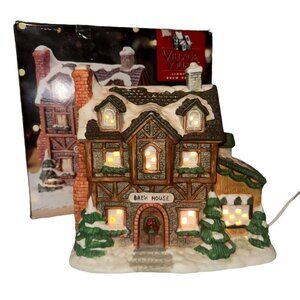 Rare Vintage 1995 Mervyns Village Square Brew House Holiday Christmas Decor